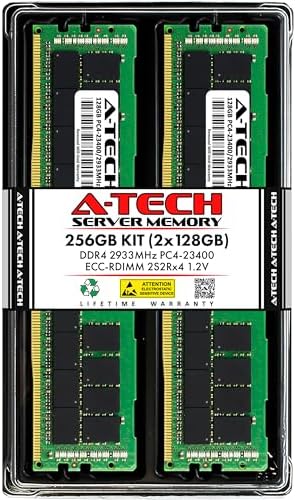 A-Tech 64GB Kit (2x32GB DDR4 3200MHz PC4-25600 ECC RDIMM 2Rx4 Dual Rank 1.2V ECC Registered DIMM 288-Pin Server & Workstation RAM Memory Upgrade Modules (A-Tech Enterprise Series