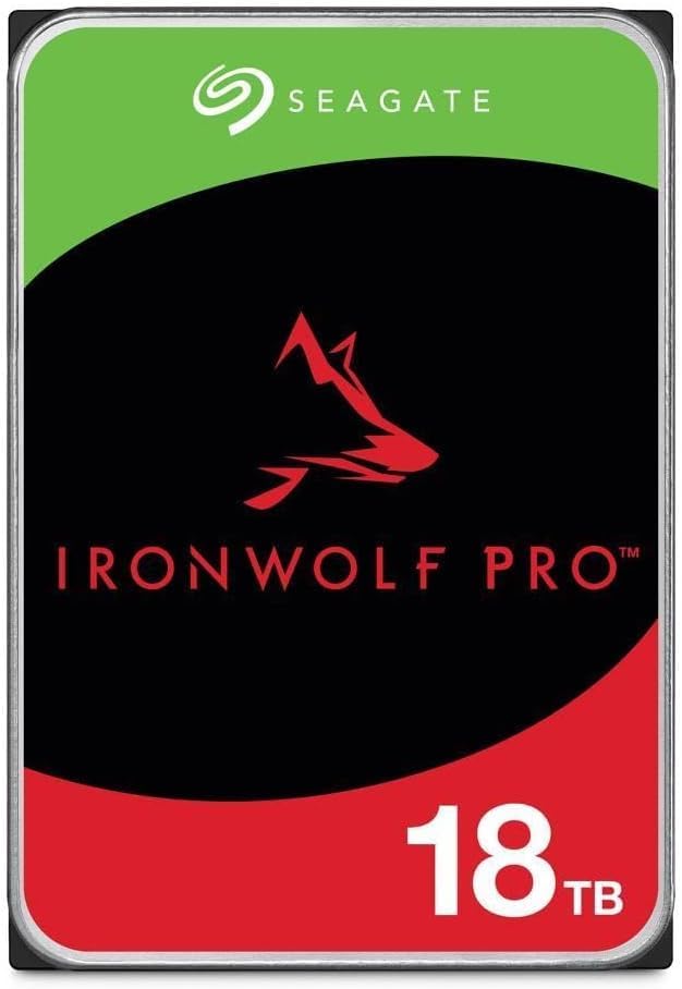 Seagate IronWolf Pro 18TB NAS HDD, ST18000NE000 SATA 6Gb/s 3.5" (Renewed
