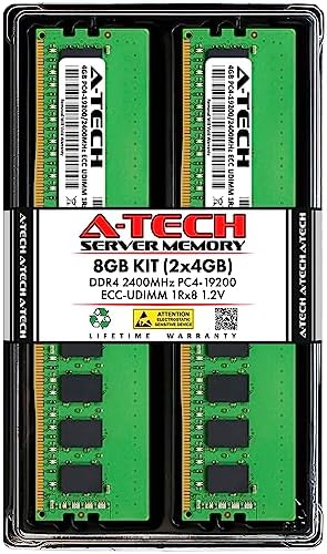 A-Tech Server 32GB Kit (2x16GB DDR4 2133MHz PC4-17000 ECC UDIMM 2Rx8 Dual Rank 1.2V ECC Unbuffered DIMM 288-Pin Server & Workstation RAM Memory Upgrade Modules (A-Tech Enterprise Series