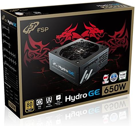 FSP Hydro GE 650W Power Supply, 80 Plus Gold, Full Modular (HGE650