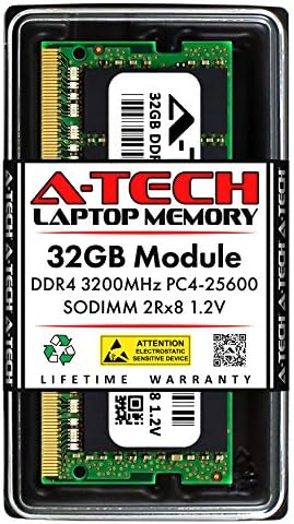 A-Tech 32GB RAM for QNAP TVS-h874 NAS | DDR4 3200MHz PC4-25600 SODIMM 2Rx8 1.2V 260-Pin Non-ECC SO-DIMM Memory Upgrade