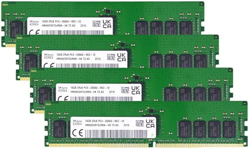 Timetec Hynix Original 32GB KIT(2x16GB DDR4 3200MHz PC4-25600 Registered ECC 1.2V CL22 288 Pin RDIMM Server Memory Ram Module Upgrade (32GB KIT(2x16GB