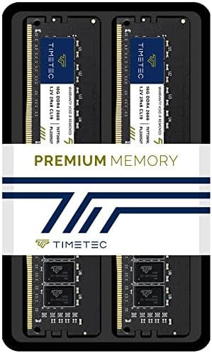 Timetec Premium 32GB KIT(2x16GB DDR4 2666MHz PC4-21300 Non-ECC Unbuffered 1.2V CL19 2Rx8288 Pin UDIMM Desktop Memory RAM(32GB KIT(2x16GB