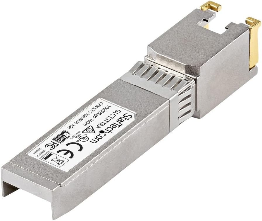 StarTech.com Cisco SFP-GE-T Compatible - Gigabit SFP - 10/100/1000 Mbps - RJ45 Port - 1000Base-T - Copper SFP - GBIC Module