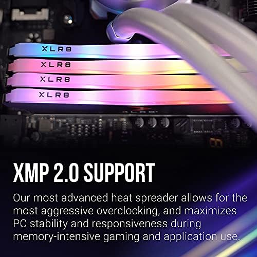 PNY XLR8 Gaming 32GB (2x16GB DDR4 DRAM 3200MHz (PC4-25600 CL16 1.35V RGB Dual Channel Desktop (DIMM Memory – MD32GK2D4320016XRGB