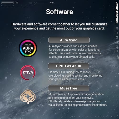 ASUS ROG Astral GeForce RTX 5090 White OC Edition Gaming Graphics Card (PCIe 5.0, 32GB GDDR7, HDMI/DP 2.1, 3.8-slot, 4fan design, Axial-tech fans, patented vapor chamber, Phase-change GPU thermal pad
