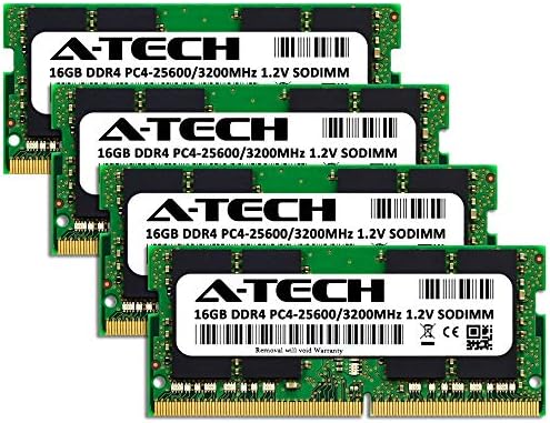 A-Tech 32GB (2x16GB DDR4 3200 MHz SODIMM PC4-25600 (PC4-3200AA CL22 Non-ECC Laptop RAM Memory Modules