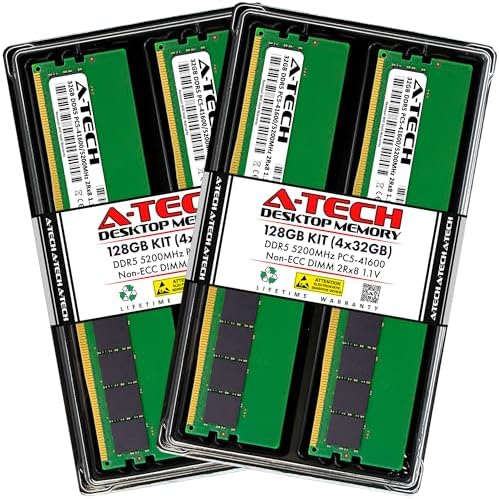 A-Tech 16GB DDR5 4800MHz PC5-38400 CL40 UDIMM 1.1V Non-ECC Unbuffered DIMM 288-Pin Desktop PC/Computer RAM Memory Upgrade Module