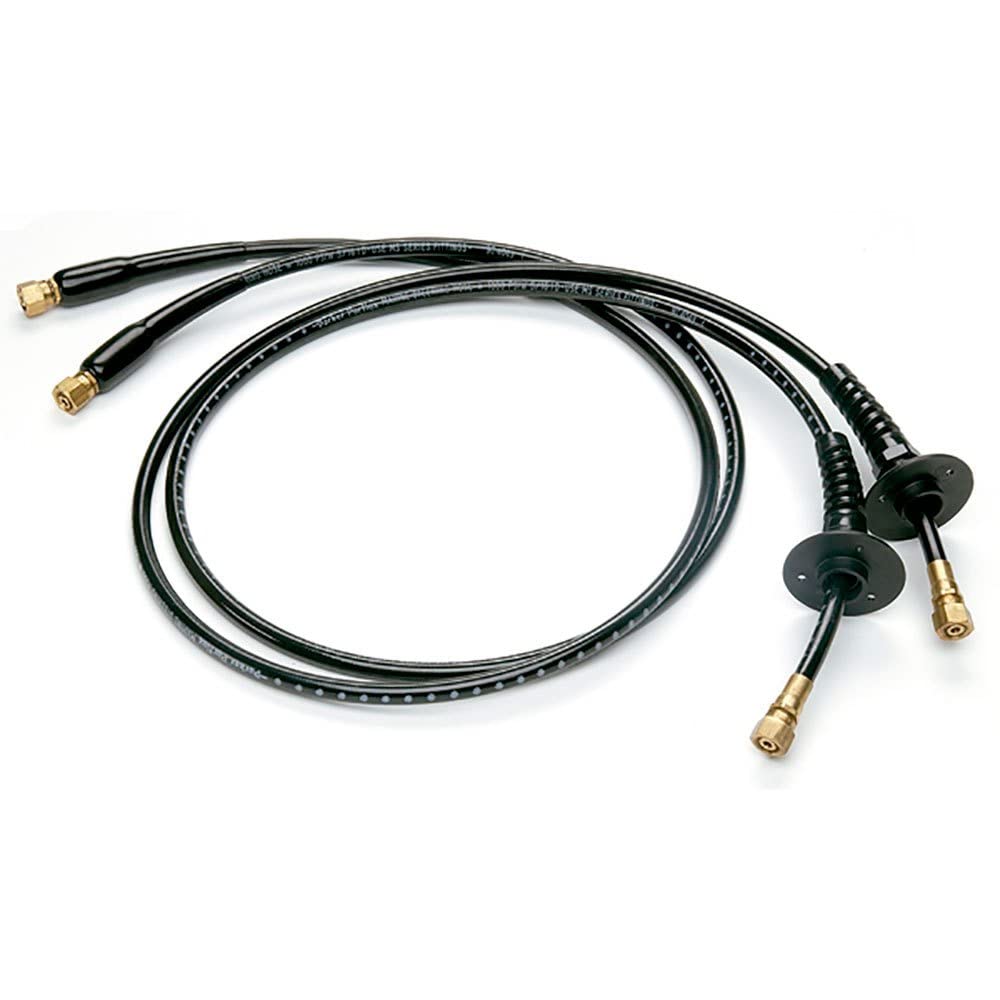 Uflex KITOBBHBR-16 Hydraulic Hose Kit with Fittings, 16', Includes Pre-Crimped Brass/Bulkhead Fittings, Bend Restrictors