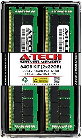 A-Tech 32GB Kit (2x16GB DDR4 3200MHz PC4-25600 ECC RDIMM 2Rx8 Dual Rank 1.2V ECC Registered DIMM 288-Pin Server & Workstation RAM Memory Upgrade Modules (A-Tech Enterprise Series
