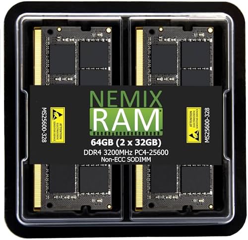 NEMIX RAM 16GB (1X16GB DDR4 3200MHZ PC4-25600 2Rx8 1.2V CL22 260-PIN Non-ECC SODIMM Laptop PC Memory