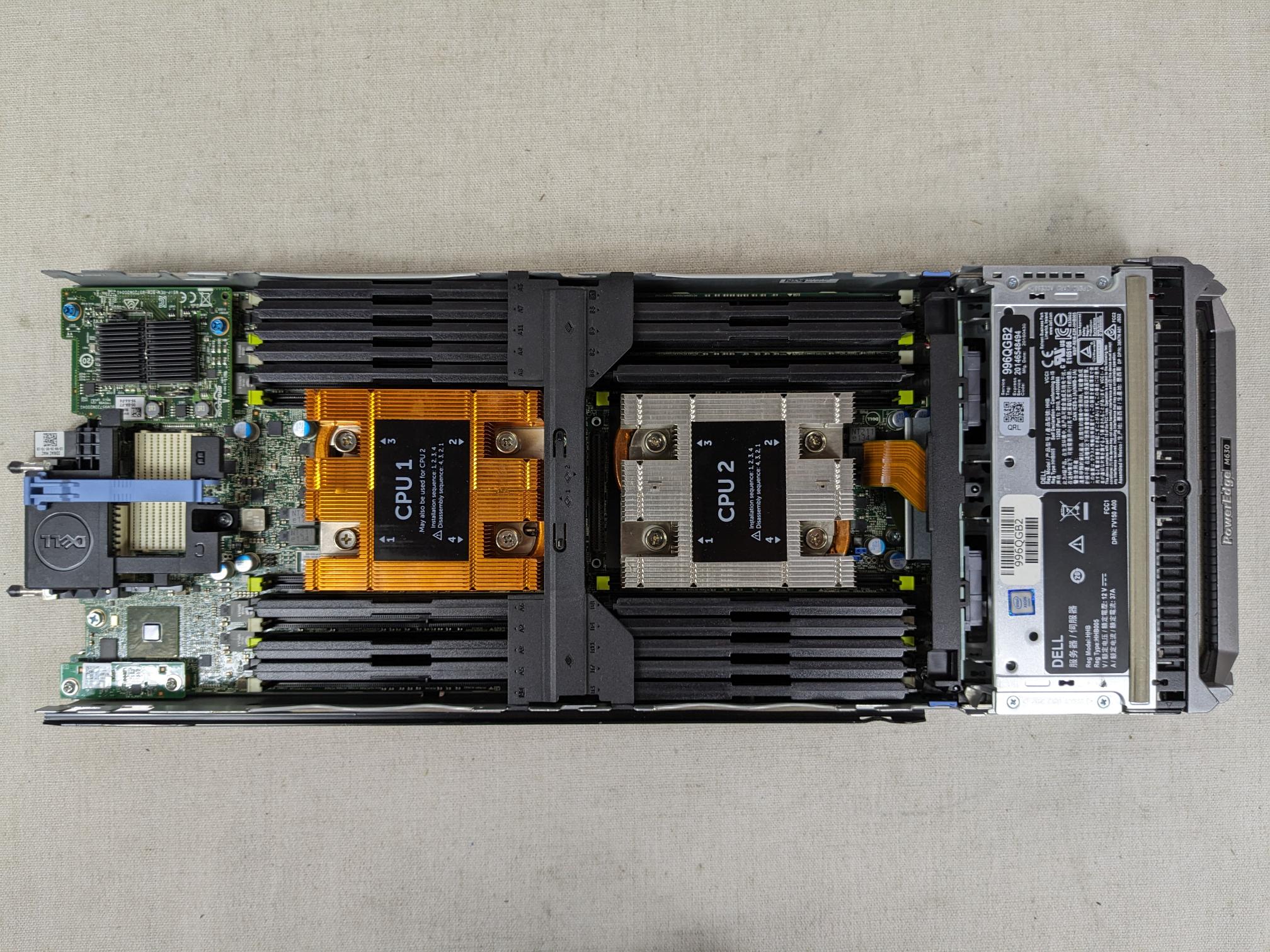 Dell PowerEdge M630 VRTX 1.8” Blade Server 2x 12 Core E5-2690v3 192GB 2x 200GB