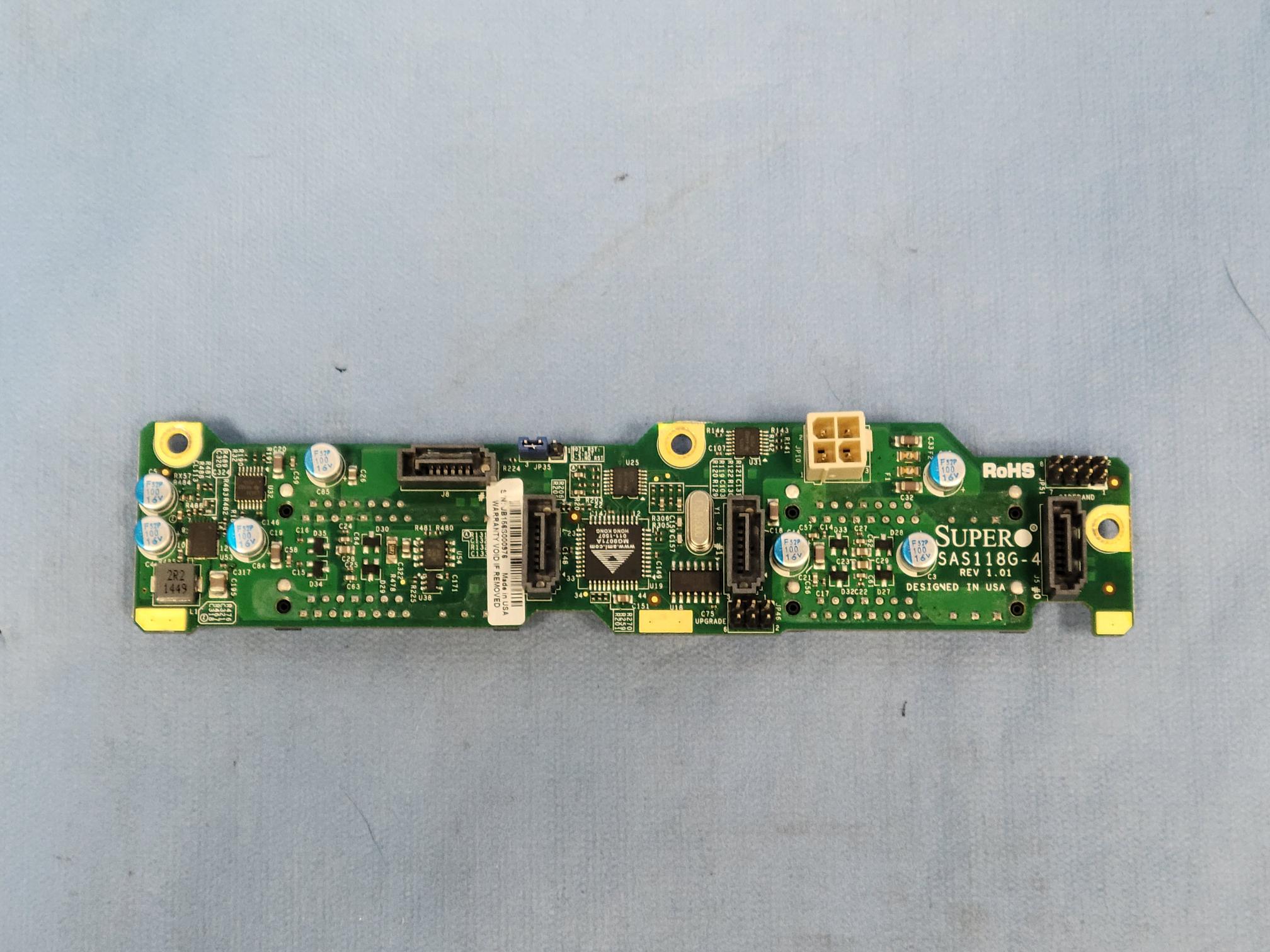 SuperMicro 1U 4-Bay SFF SAS HDD Backplane SAS118G-4