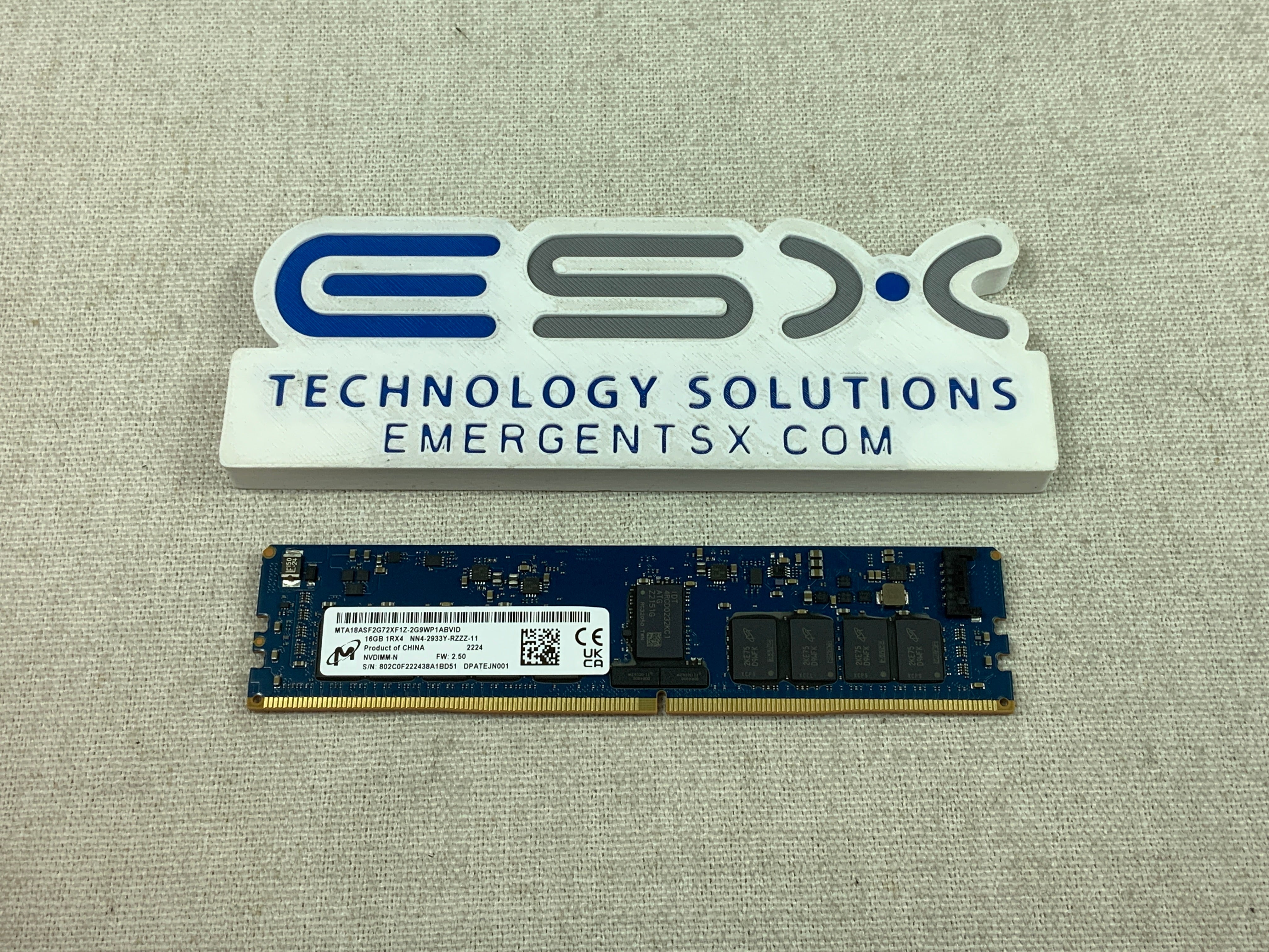 Micron MTA18ASF2G72XF1Z-2G9WP1AB 16GB 1Rx4 NN4-2933Y DDR4 ECC NVDIMM