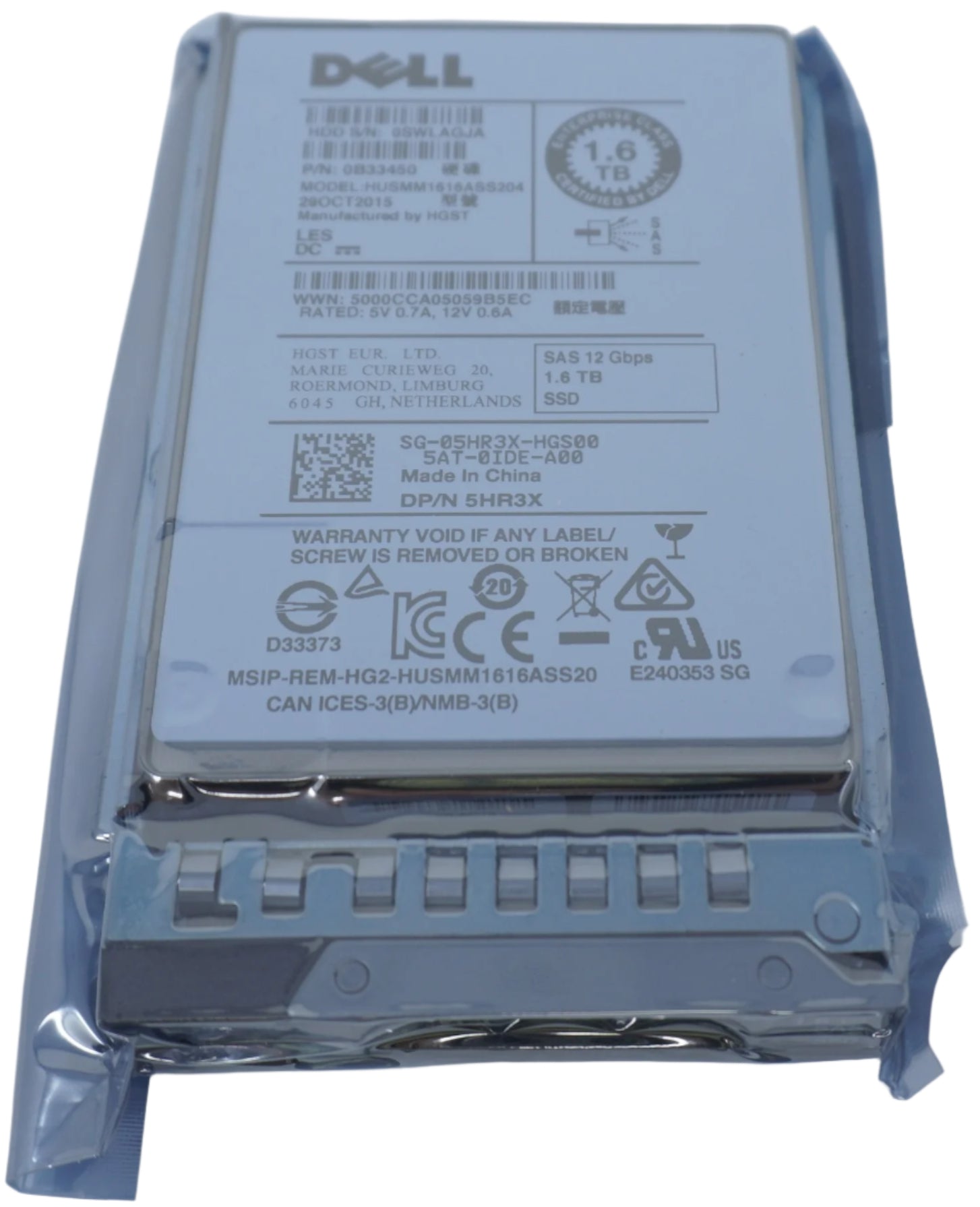Dell 5HR3X - 1.6TB SAS Write Intensive SSD Label | Alo Tech Solutions