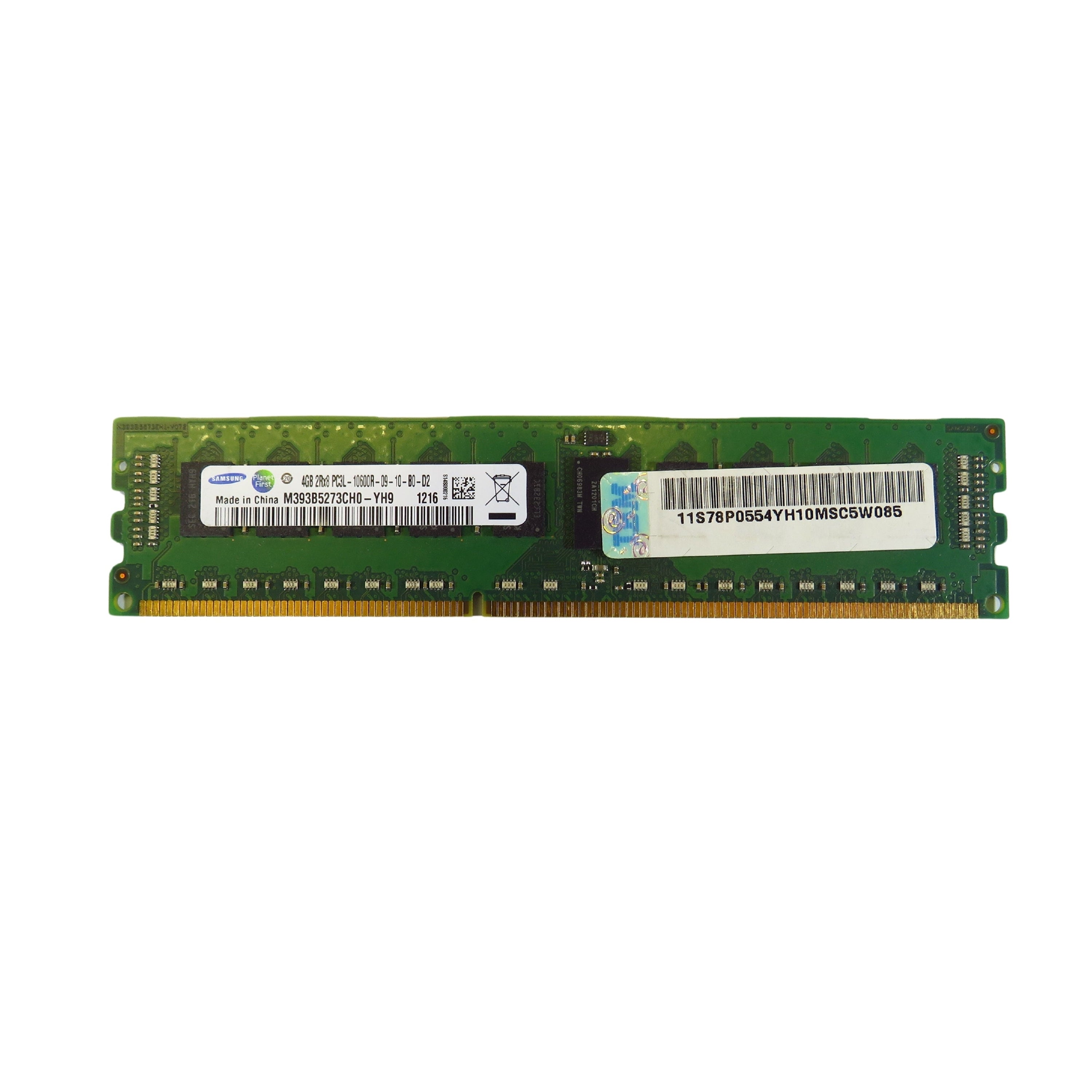 Samsung M393B5273CH0-YH9 4GB 2Rx8 PC3L-10600R 1333MHz DDR3 Server Memory (Refurbished)