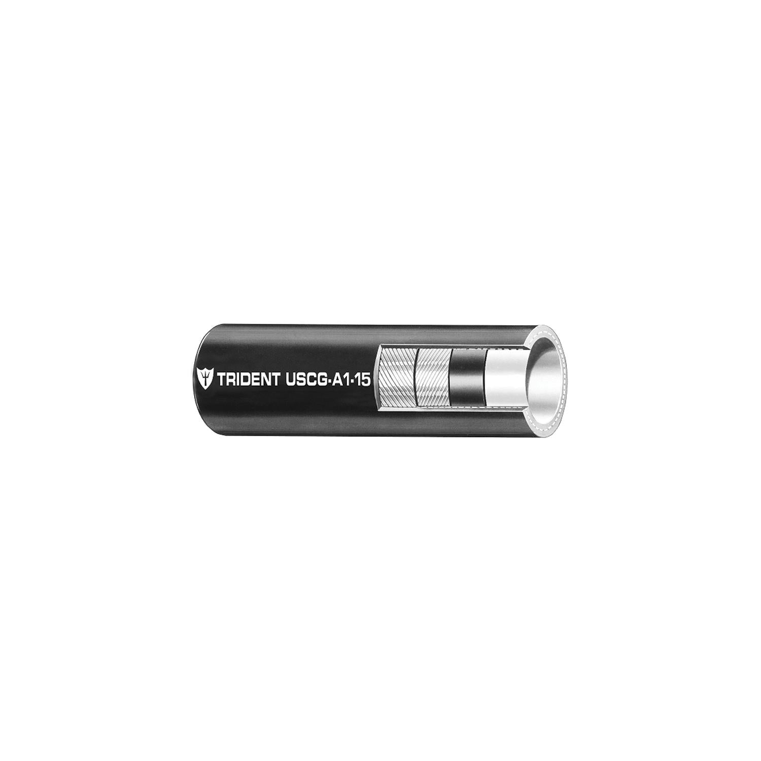 Trident Marine 365-0126 Trident Type A1 Barrier Lined Fuel Hose, 1/2" x 50'