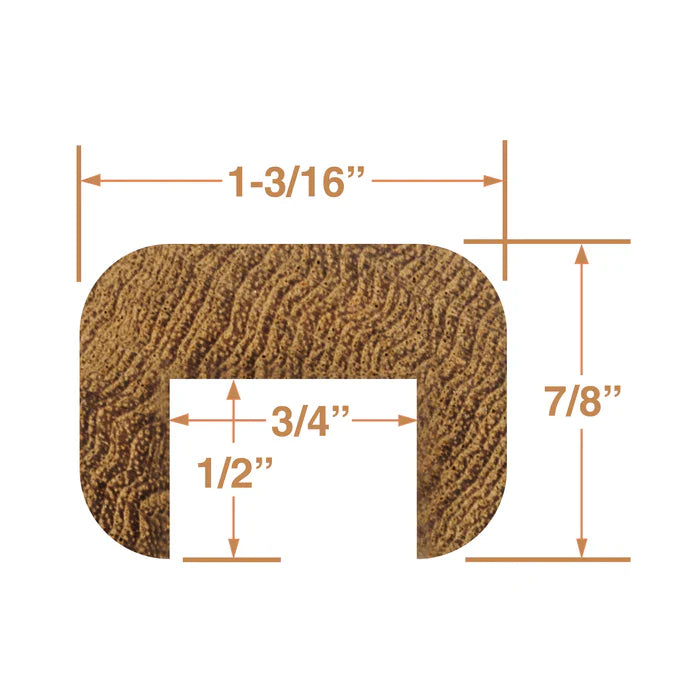 Whitecap 60841 Small Cap Molding 5-Ft Length
