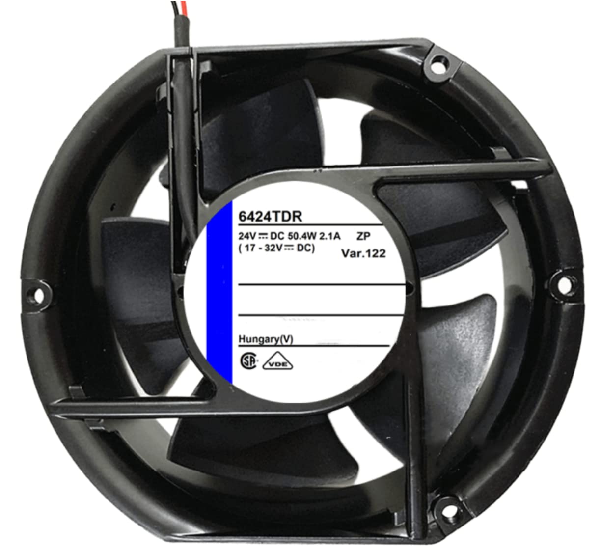 24V 6424TDR 2.1A 50.4W 17251 Cooling Fan 2-Wire