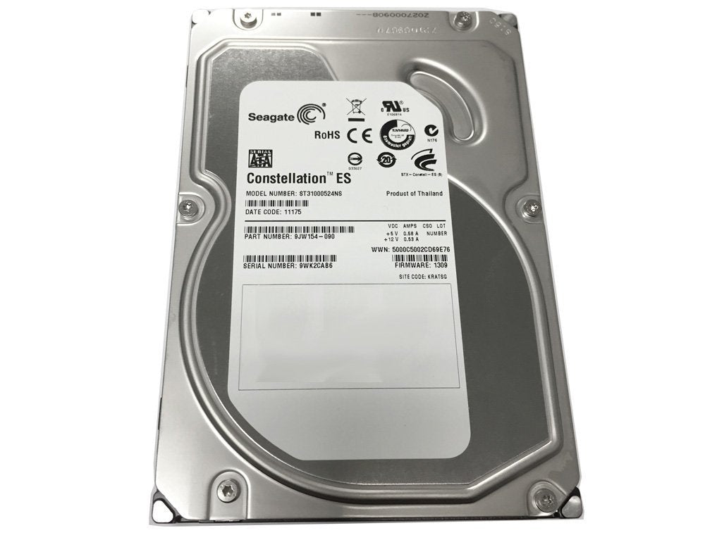 Seagate ST31000524NS 1TB 7200RPM SATA II 3GB/s 64 MB Cache 3.5in Enterprise Hard Drive (PC, RAID, NAS, CCTV DVR [Renewed] -w/1 Year Warrany