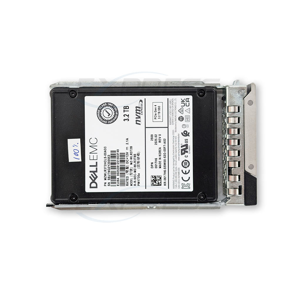 617H6 - 2.5" 3.2TB NVMe (G4) MU SSD | Dell Refurbished Drives