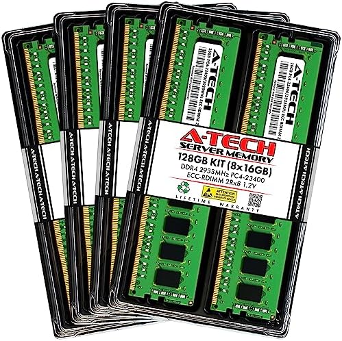 A-Tech 32GB Kit (2x16GB DDR4 3200MHz PC4-25600 ECC RDIMM 2Rx8 Dual Rank 1.2V ECC Registered DIMM 288-Pin Server & Workstation RAM Memory Upgrade Modules (A-Tech Enterprise Series