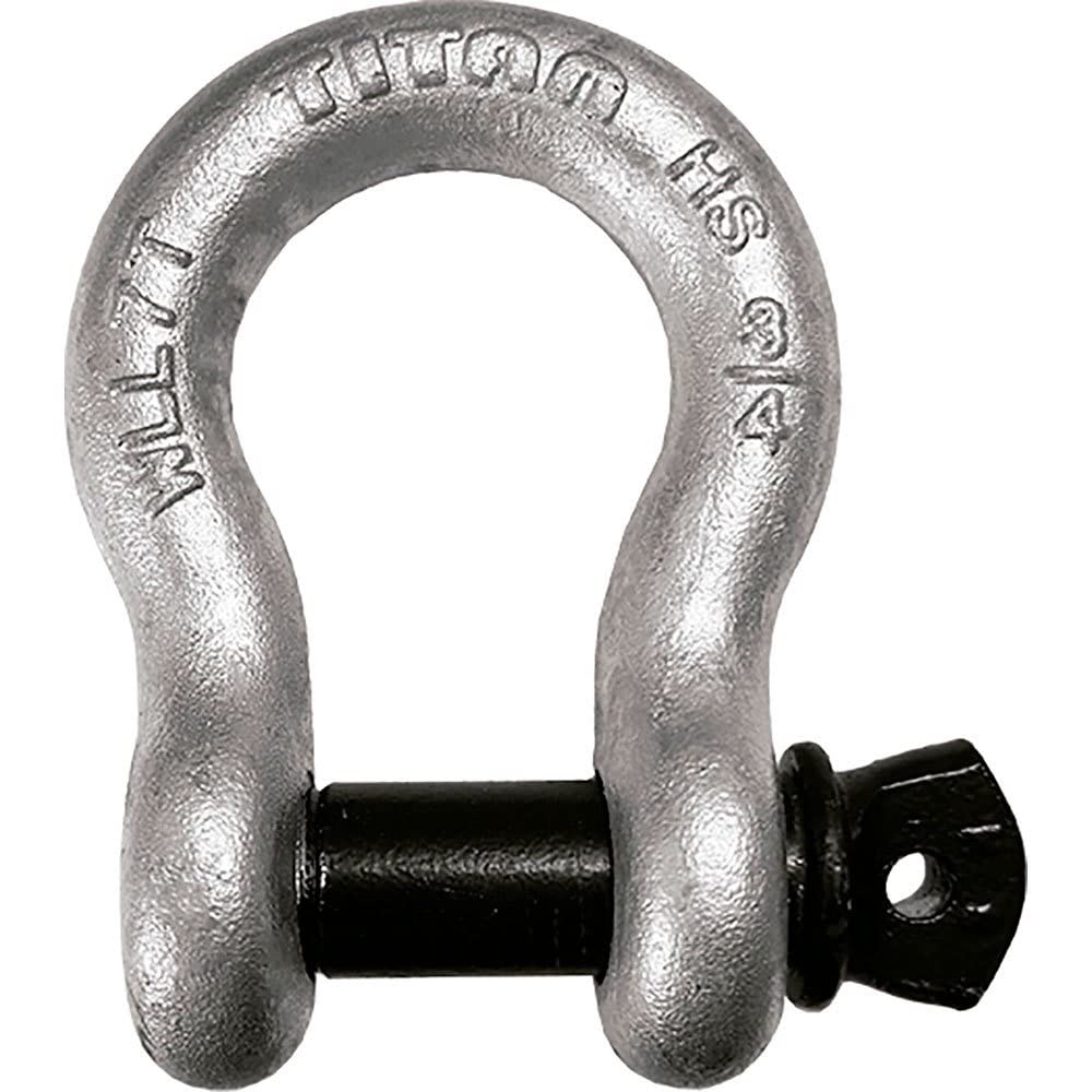 Titan Chain 10319616 High Strength Galvanized Bow Shackle, 1"