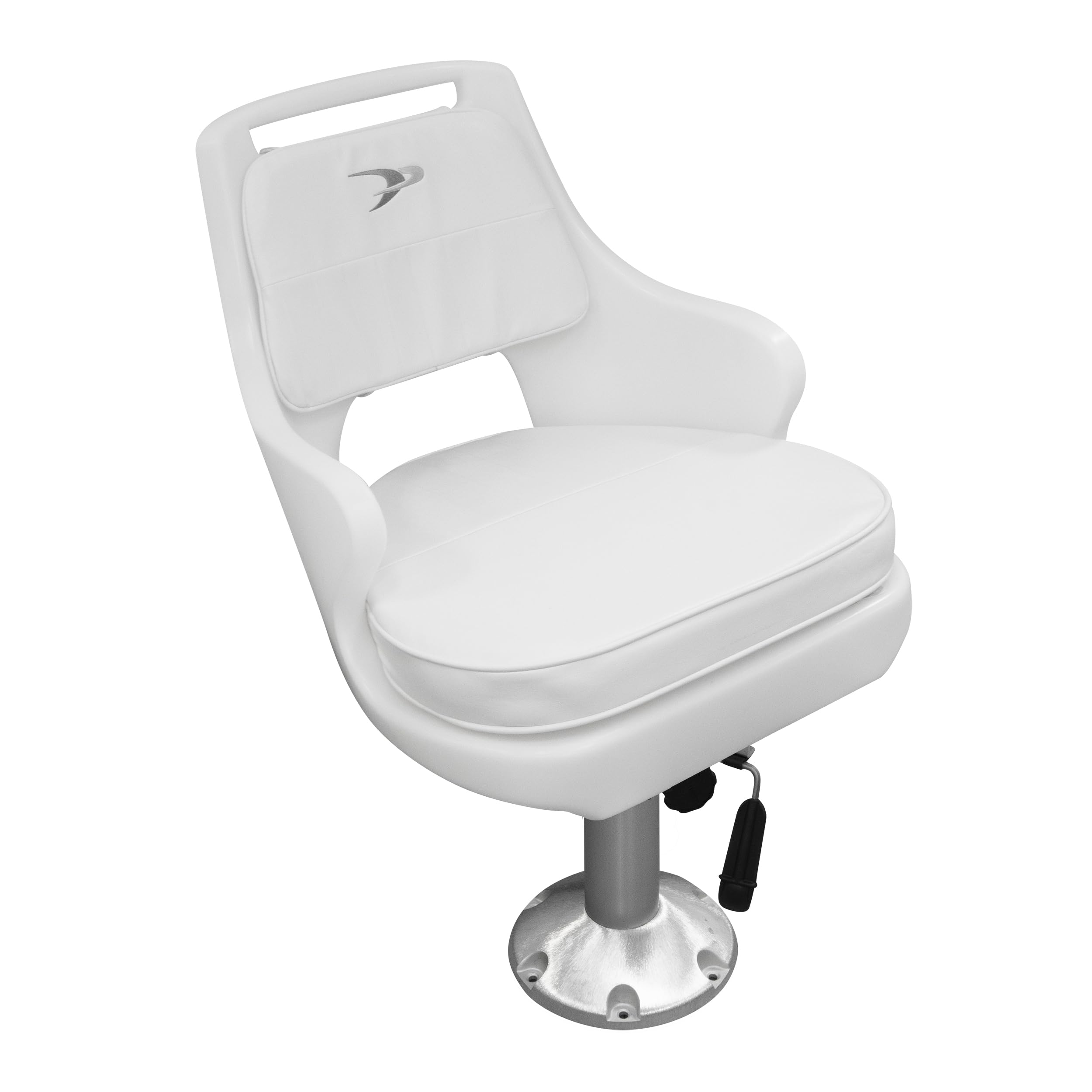 Wise 8WD015-6-710 Standard Pilot Chair Package, White, Includes Chair, Cushions, 12 to 18" Adjustable Pedestal, Seat Slide
