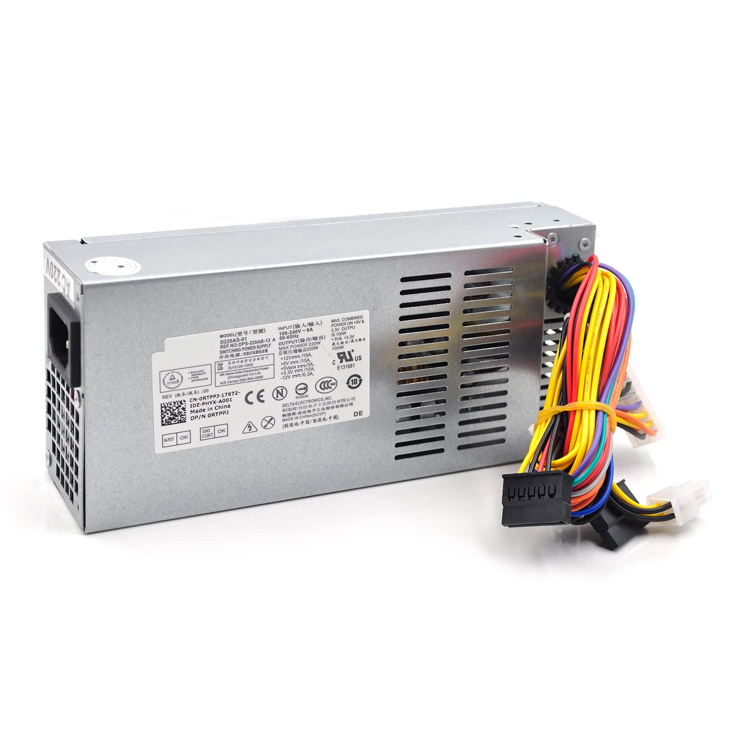 220W Power Supply Compatible with Dell Inspiron 3647 660s Replacement for Acer X1420 X3400 eMachines Gateway Series Delta DPS-220UB A Liteon H220AS-00 D220ES-01 L220AS-00 PS-5221-03DF R82H5 R82HS