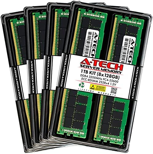A-Tech 64GB Kit (2x32GB DDR4 2666MHz PC4-21300 ECC RDIMM 2Rx4 Dual Rank 1.2V ECC Registered DIMM 288-Pin Server & Workstation RAM Memory Upgrade Modules (A-Tech Enterprise Series