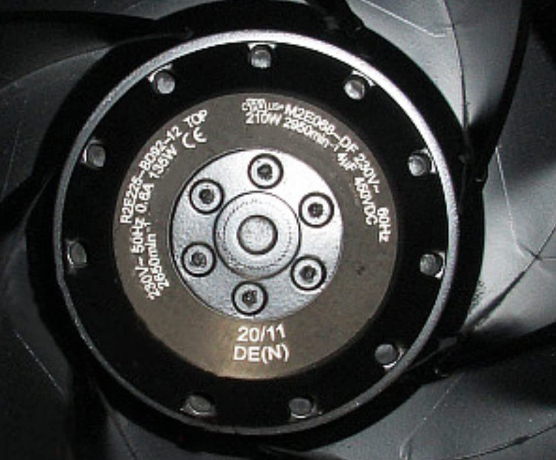 R2E225-BD92-12 230VAC 0.6A 135/210W 2650/2950min 4uf 225cm 50Hz Cooling Fan