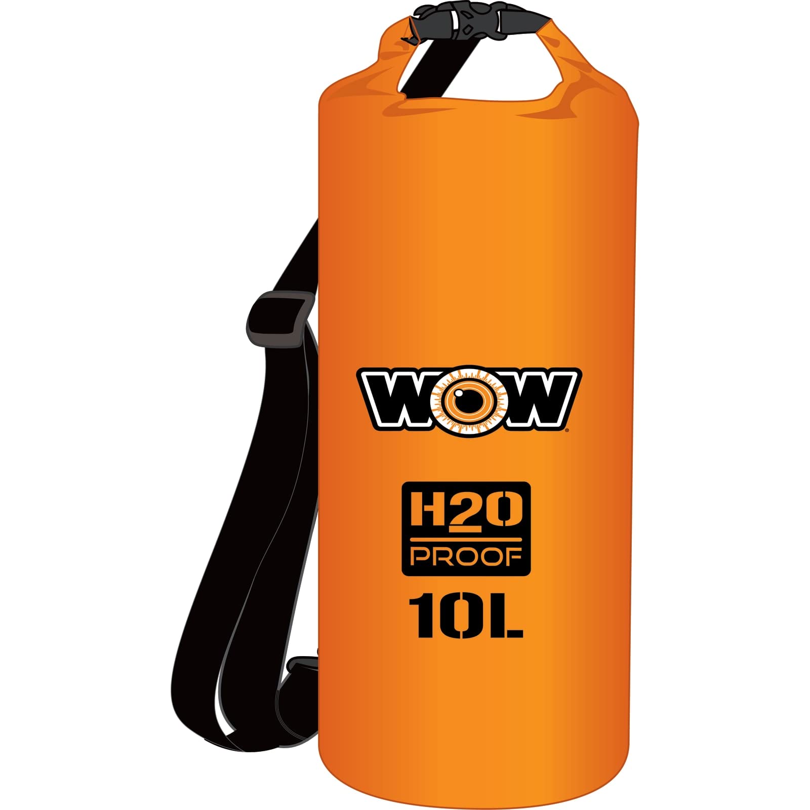 WOW H2O Proof Drybag w/Shoulder Strap, 10L Clear