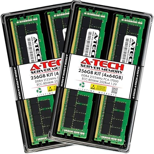 A-Tech 32GB Kit (2x16GB DDR4 3200MHz PC4-25600 ECC RDIMM 2Rx8 Dual Rank 1.2V ECC Registered DIMM 288-Pin Server & Workstation RAM Memory Upgrade Modules (A-Tech Enterprise Series