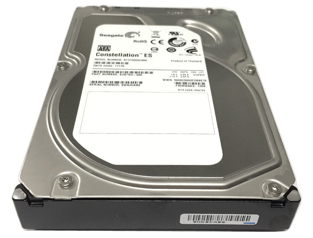 Seagate ST31000524NS 1TB 7200RPM SATA II 3GB/s 64 MB Cache 3.5in Enterprise Hard Drive (PC, RAID, NAS, CCTV DVR [Renewed] -w/1 Year Warrany