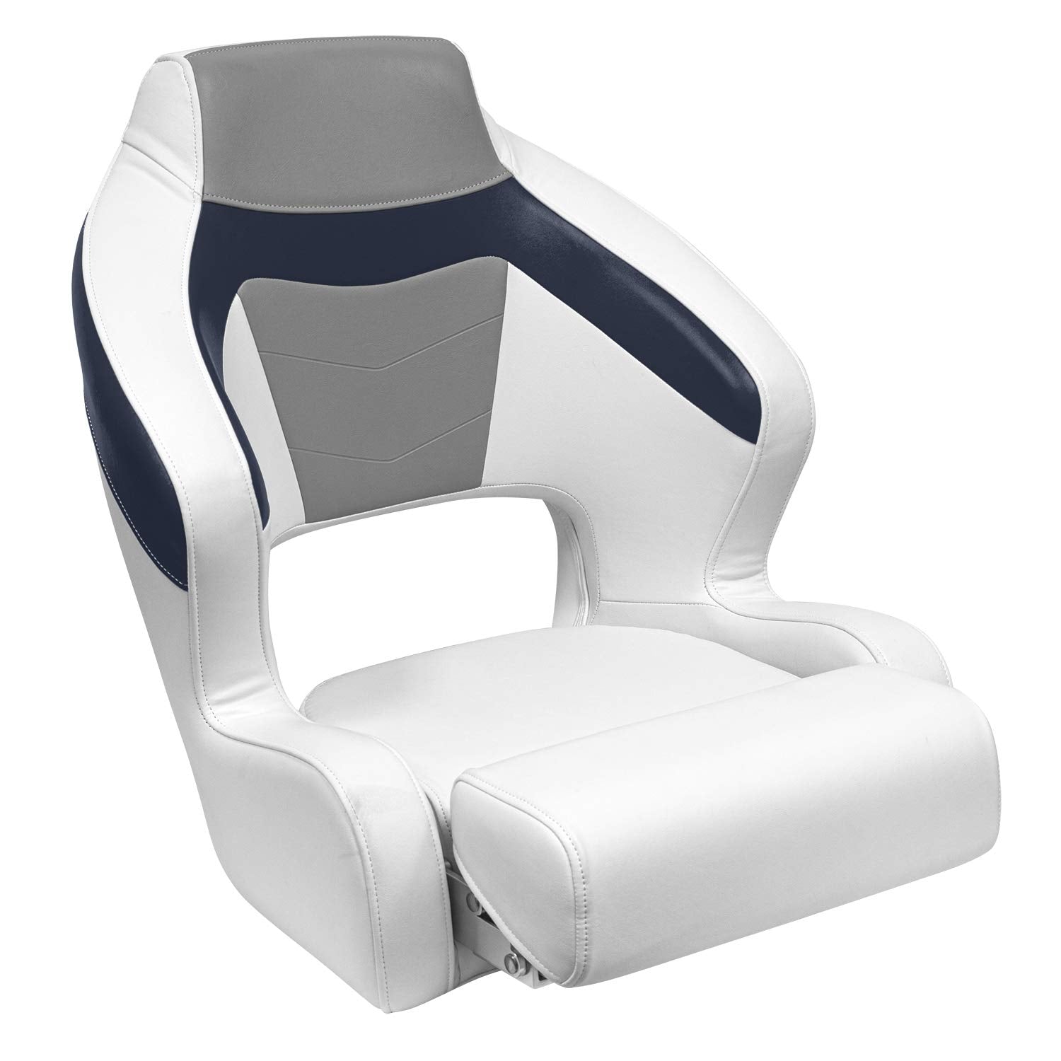 Wise Seats 3338-1773 Wise Baja XL Bucket Seat w/ Flip Up Bolster, Brite White/Grey/Midnight