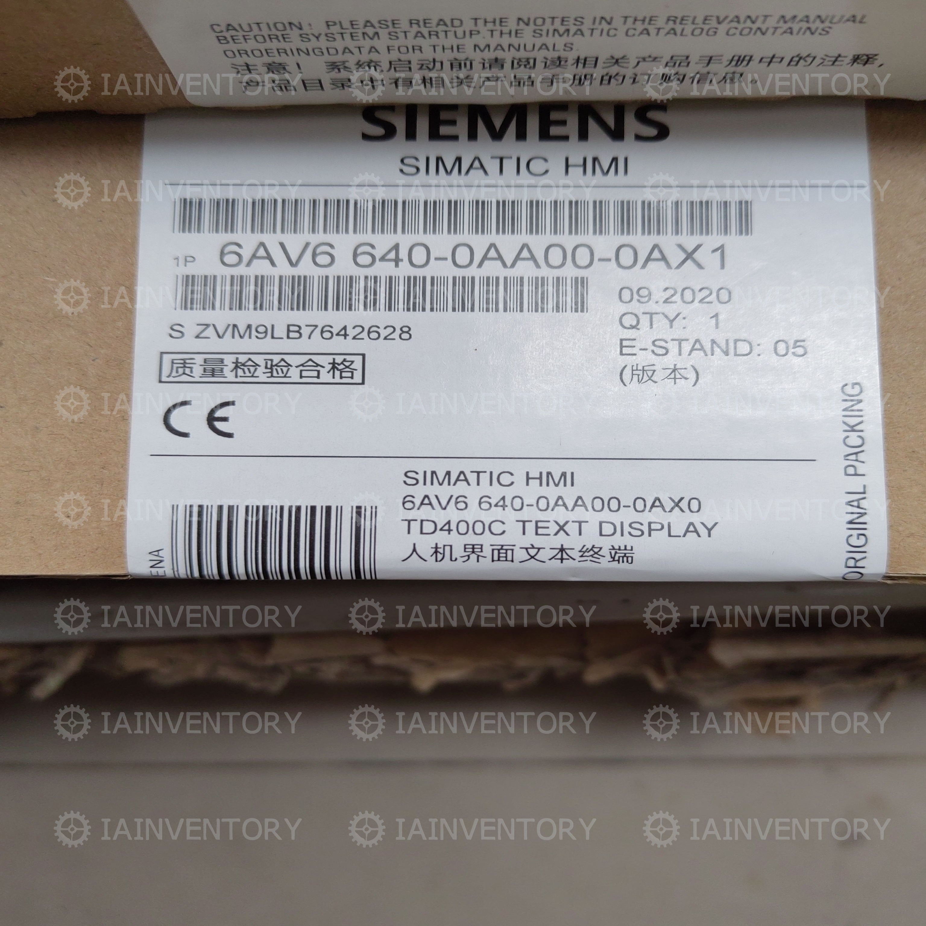 Siemens 6AV6640-0AA00-0AX1 6AV6 640-0AA00-0AX1