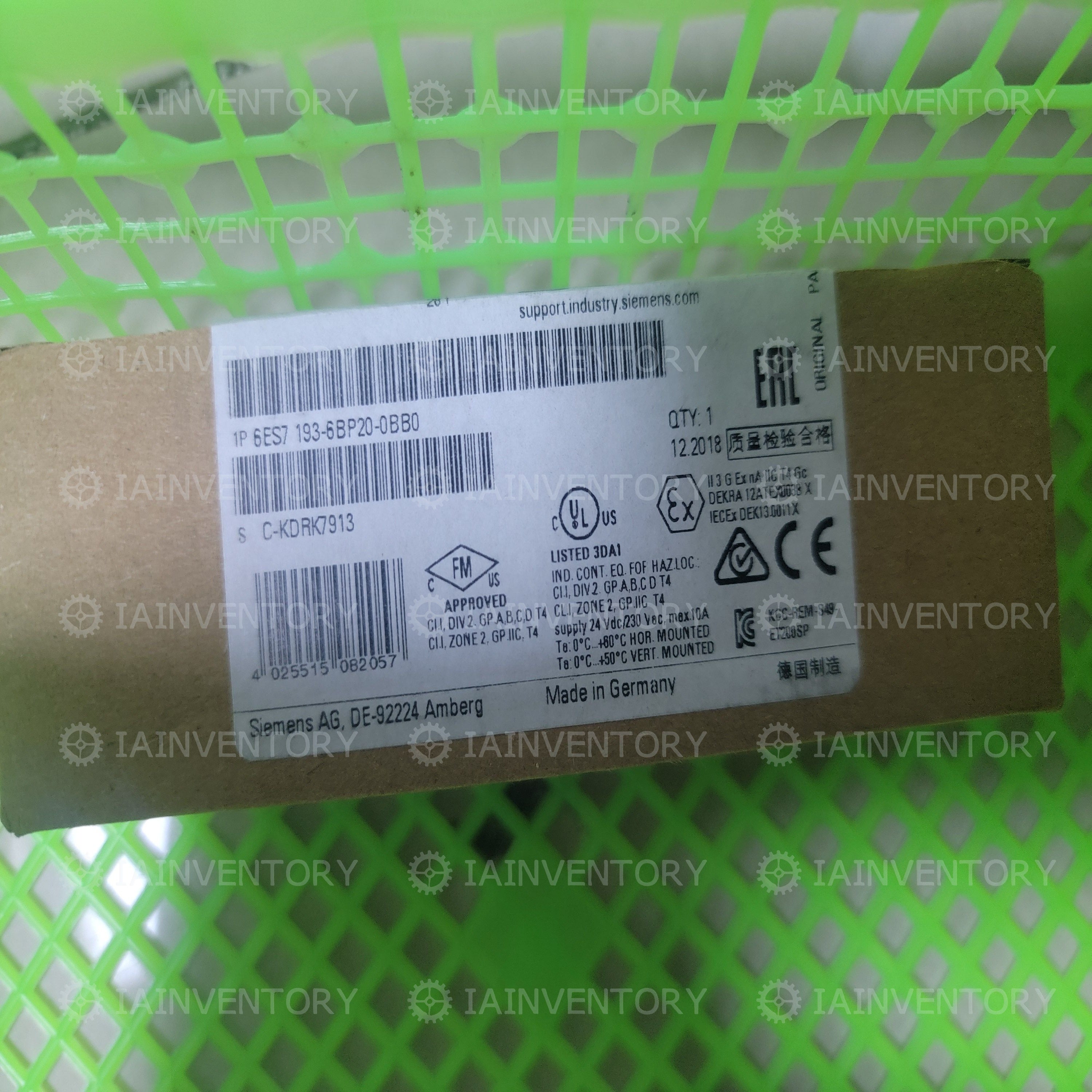 Siemens 6ES7193-6BP20-0BB0 Simatic 6ES7 193-6BP20-0BB0