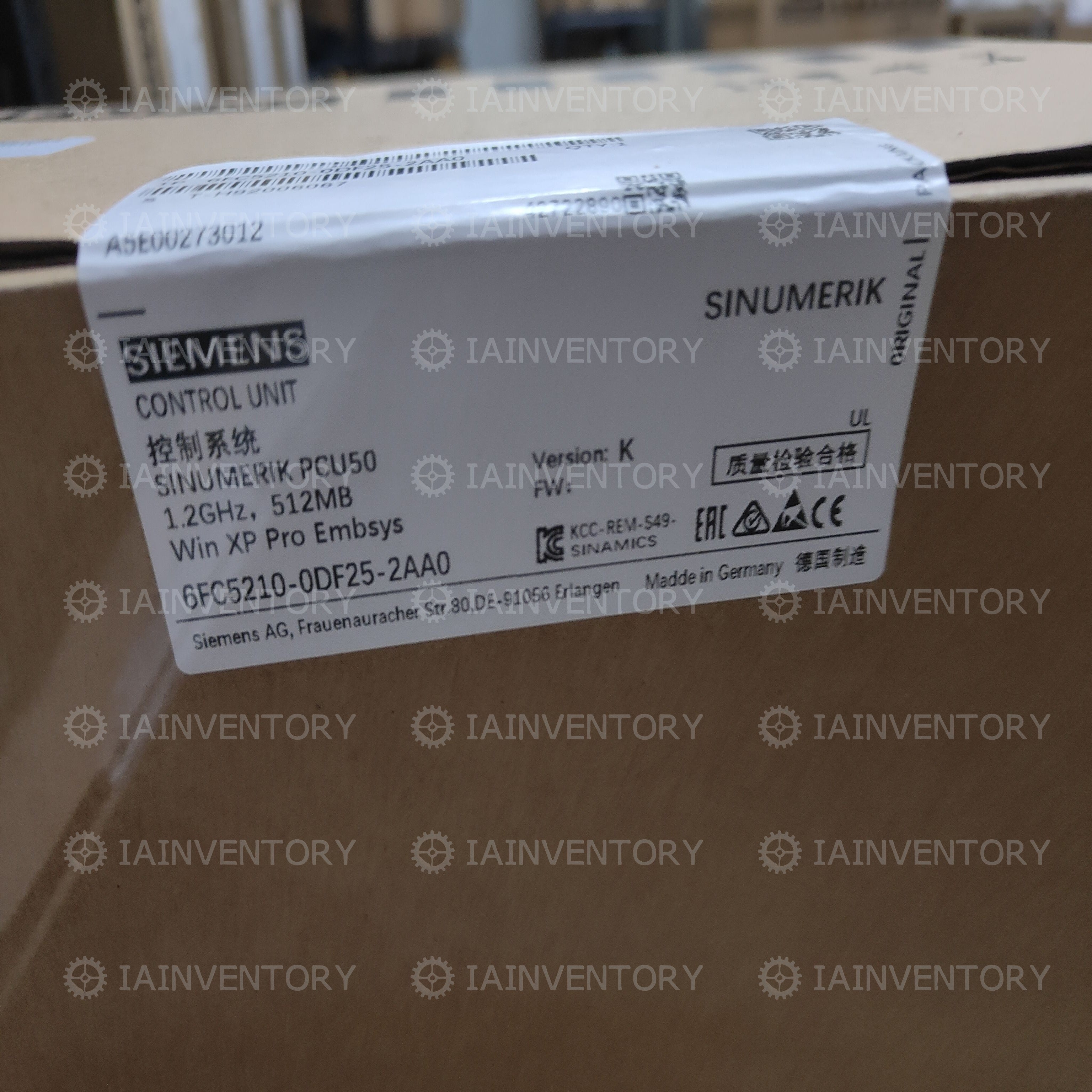 6FC5210-0DF25-2AA0 Siemens PCU50 CNC host