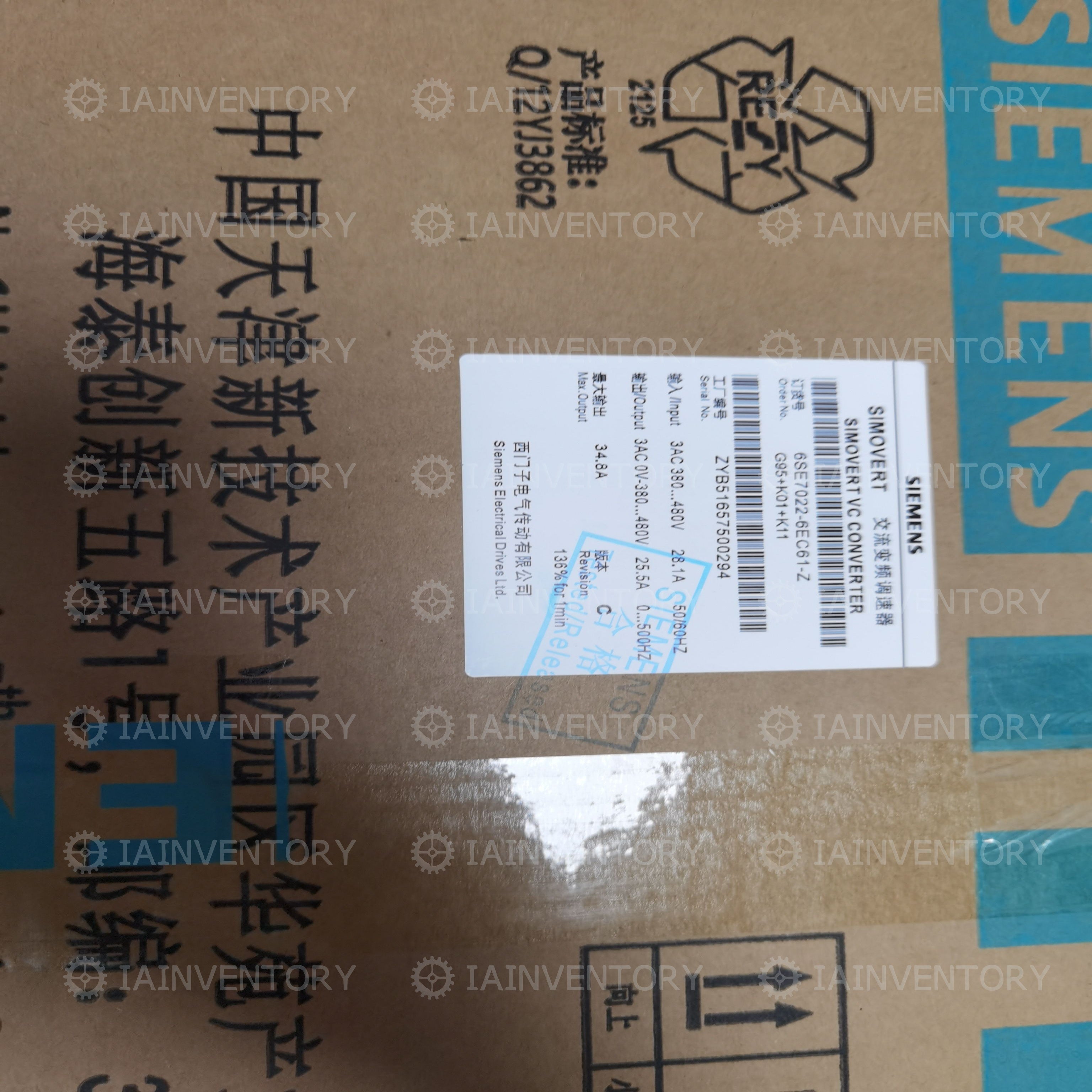 2022-2024 SIEMENS 6SE7022-6EC61-Z