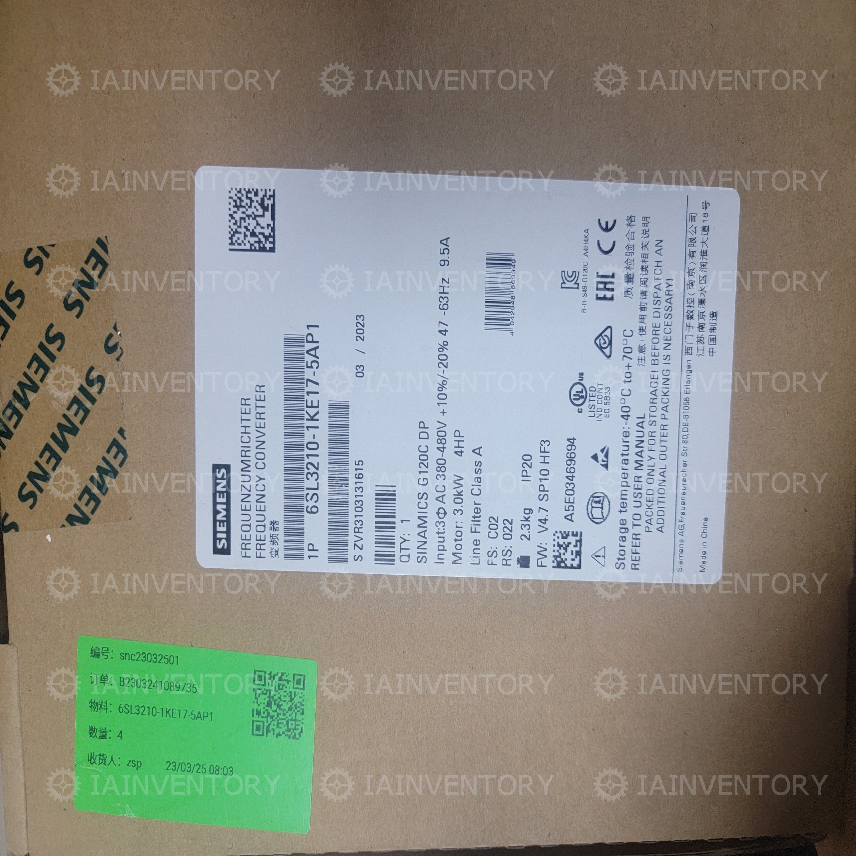 Siemens? 6SL3210-1KE17-5AP1? Module 6SL32101KE175AP1