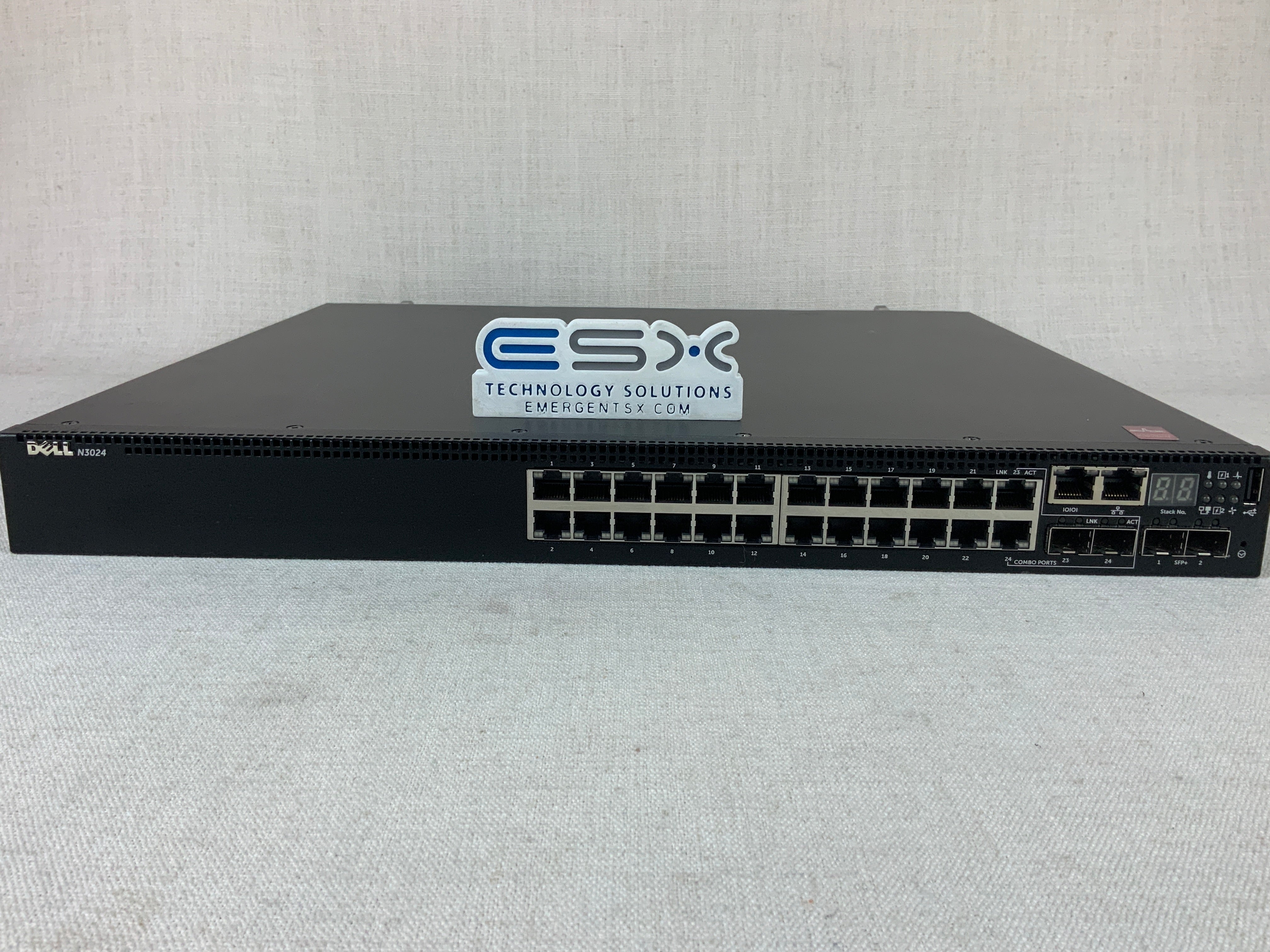 Dell N3024 24 Port Gigabit Ethernet, 2x 10G SFP+ Network Switch 2x PSU