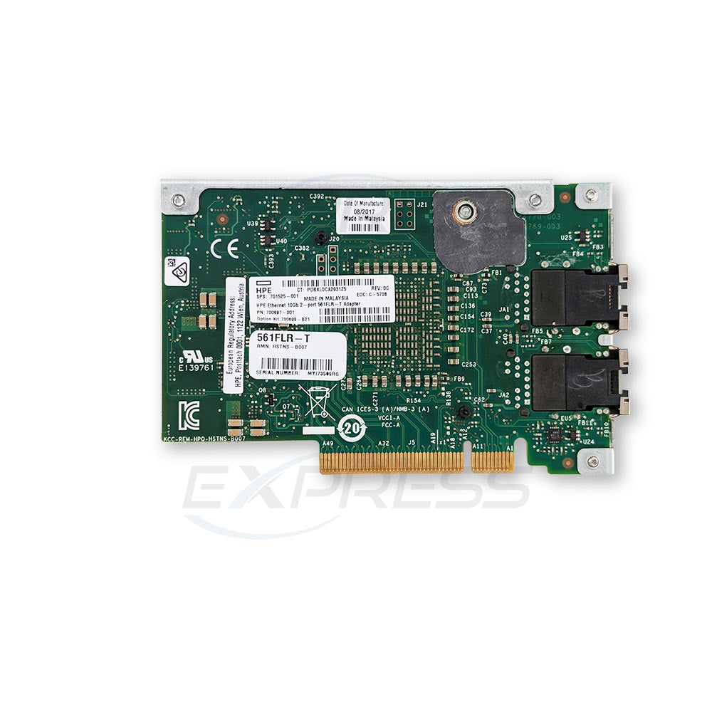 701525-001 - 561FLR-T Dual Port 10GbE RJ45 FlexibleLOM Adapter  | Refurbished HPE