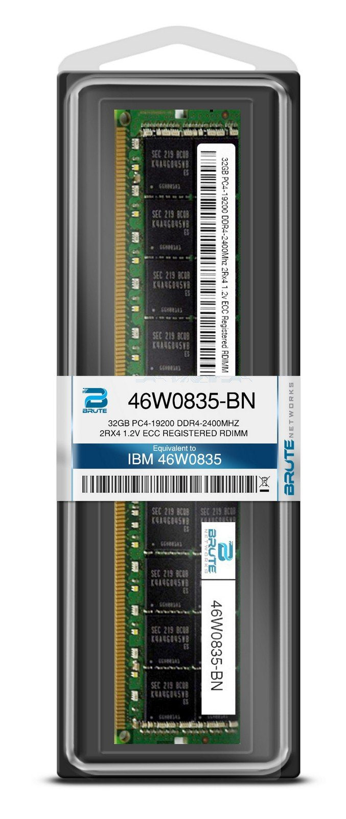 46W0835-BN - 32GB DDR4-2400Mhz 2Rx4 ECC Registered RDIMM 46W0835