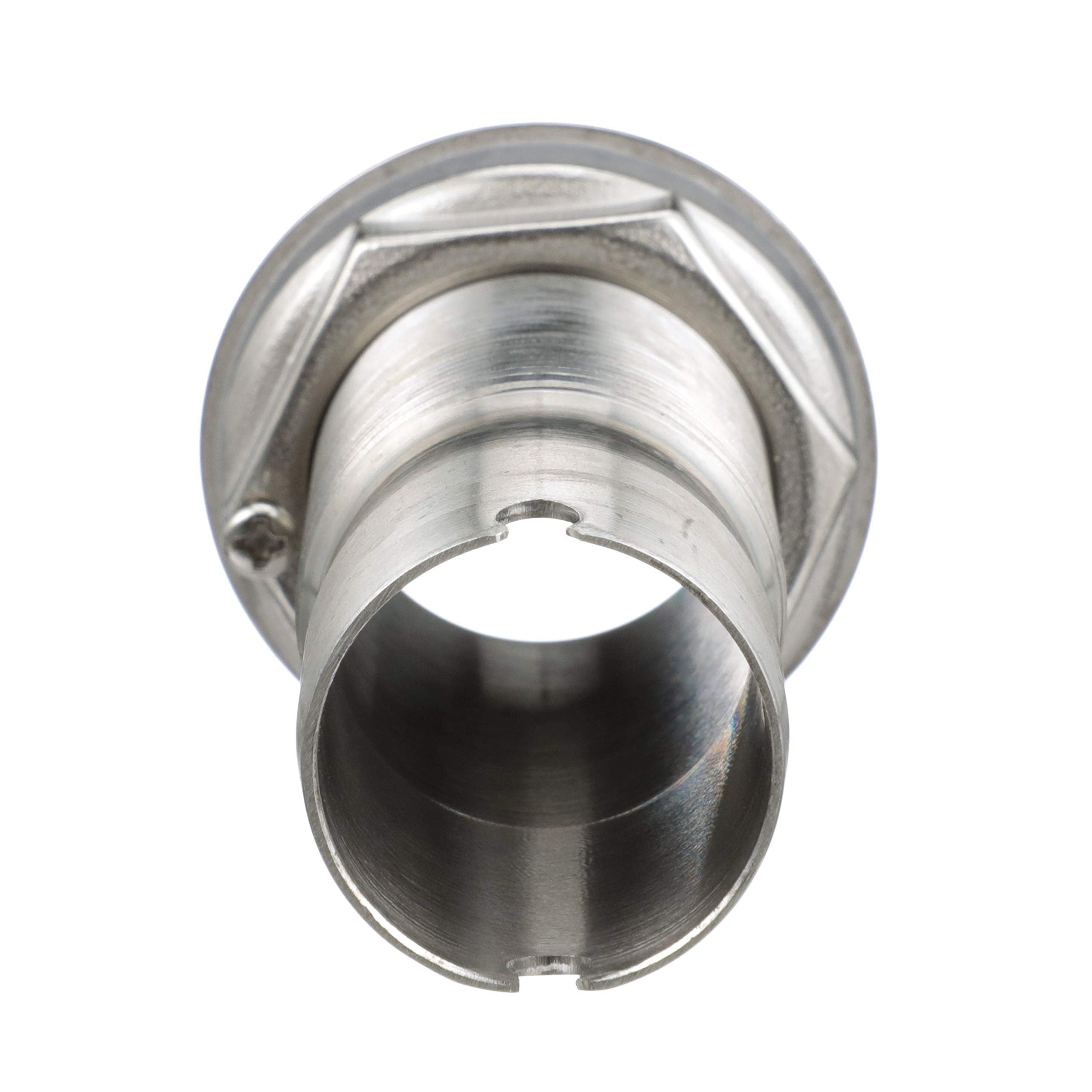 Seachoice 50-18621 Mega-Flow Dripless Thru Hull Fitting, 316 SS, Fits 1-1/8" Hose, 1-1/2" Max Hull