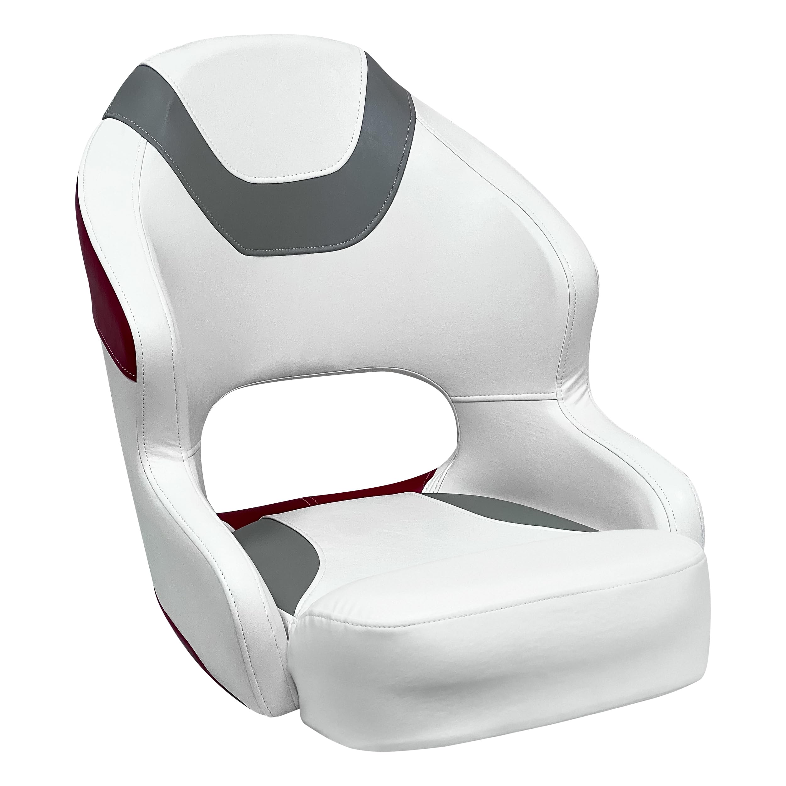 Wise Seats 3314-1774 Wise Baja Series Bucket Seat, Brite White / Grey / Dark Red