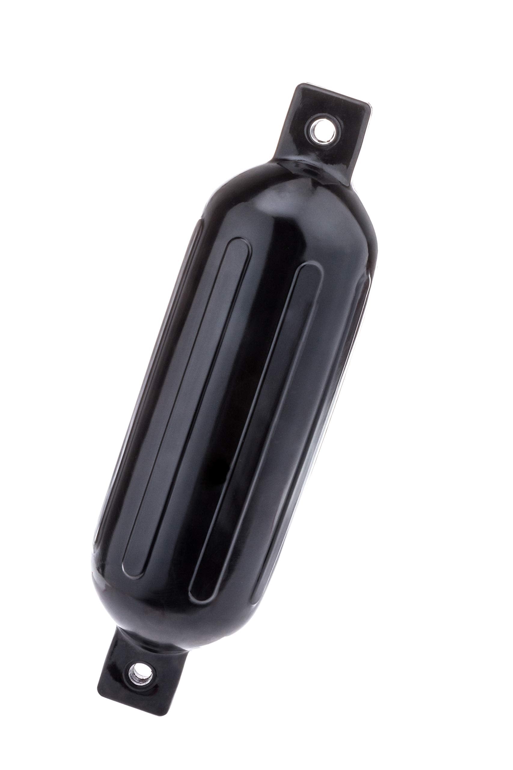 Seachoice DE79206S 79051 Twin Eye Ribbed Fender, Black, 5.5 x 20"