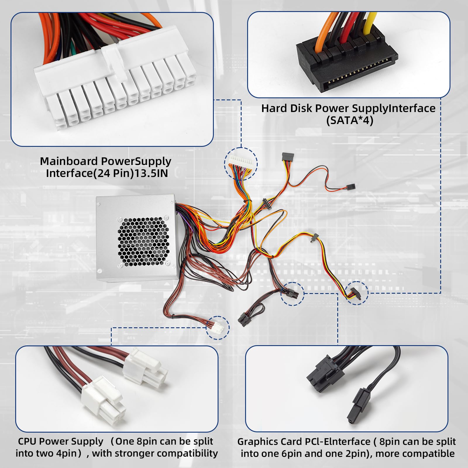 HU460AM-01 WC1T4 D460AM-03 460W Power Supply Compatible with Dell XPS 8930 8920 8910 8900 8700 8300 Alien-Ware Aurora R5 Replacement DPS-460DB-15 AC460AM-01 WY7XX WC1T4 D460AM-03 L350AM-00