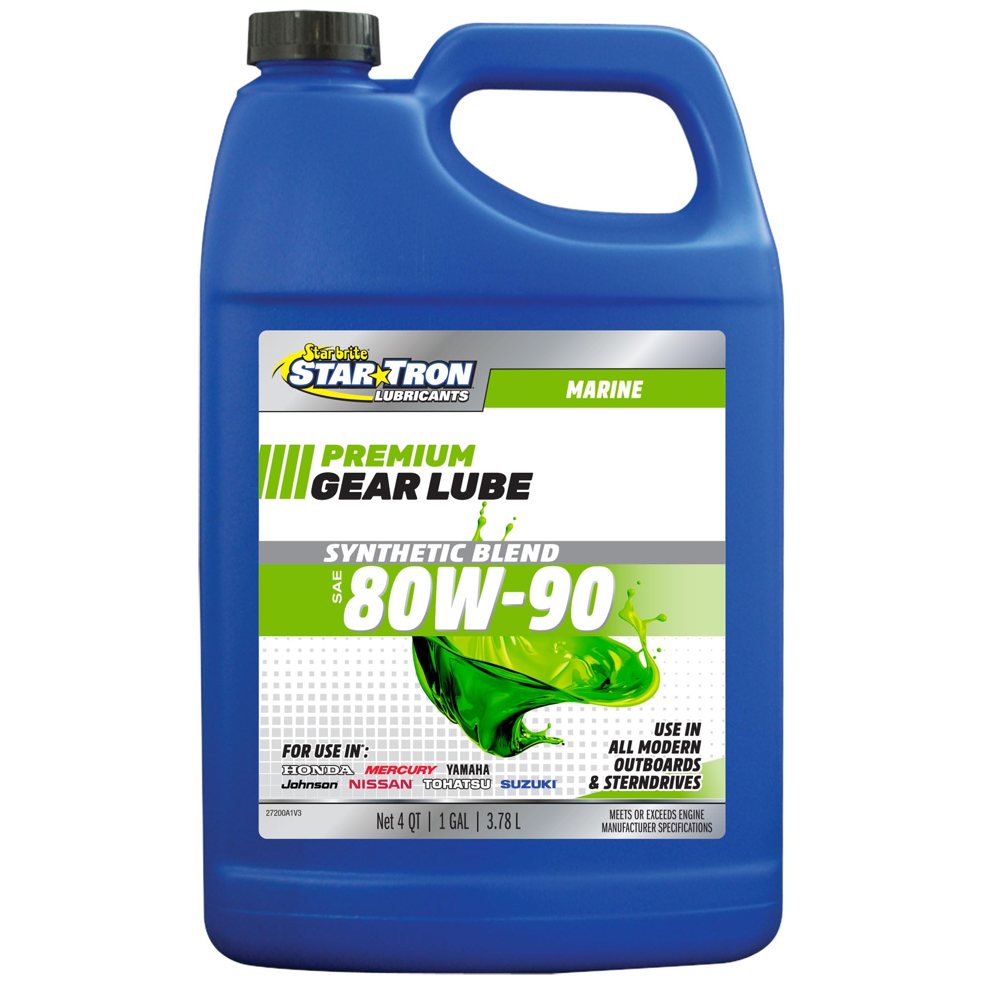 Star Brite 027200N Synthetic Blend 80W90 Lower Unit Gear Lube, 1 Gal.