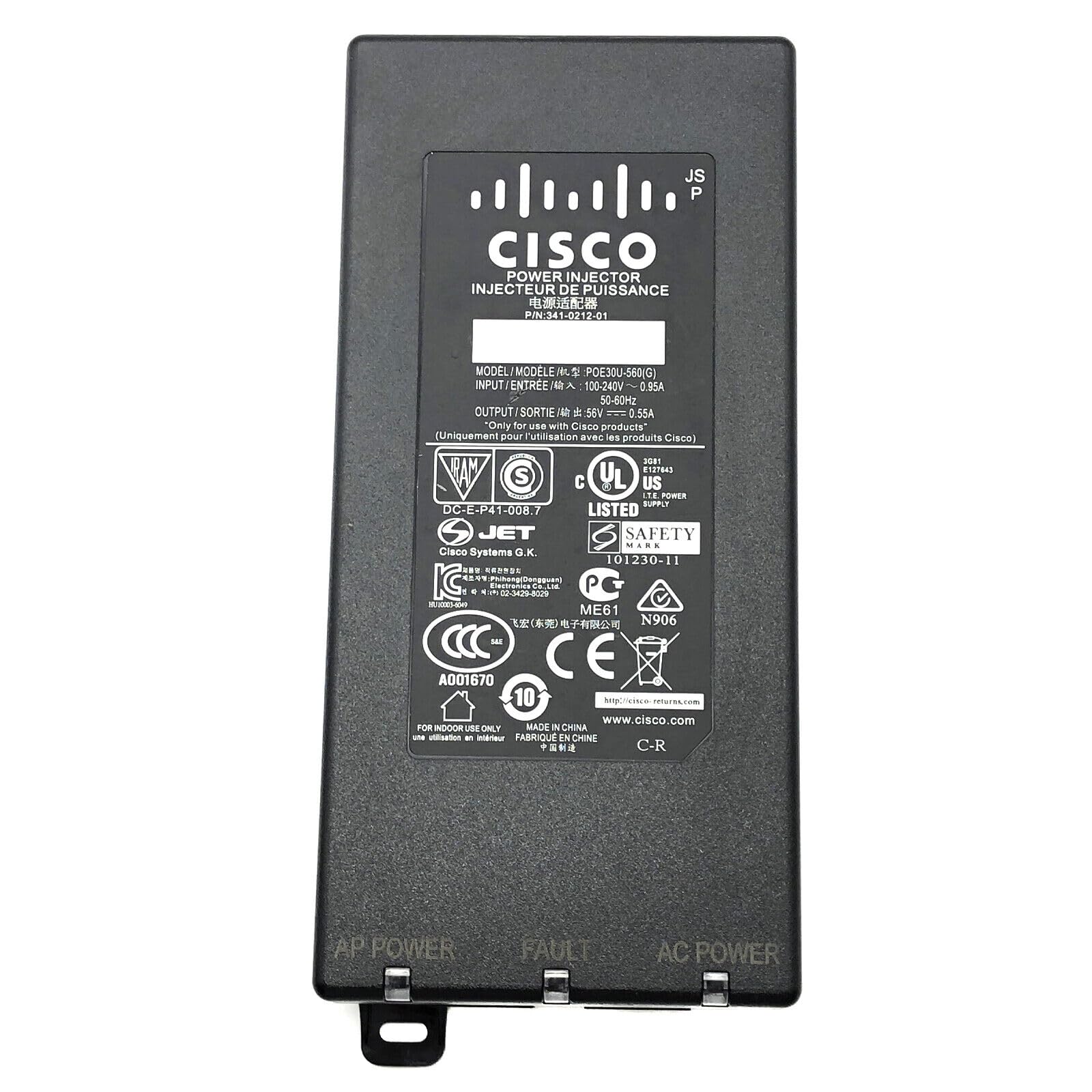 AIR-PWRINJ6 Power Injector (802.3at) for Aironet Access Points Cisco