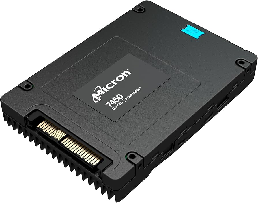 Micron 7450 PRO MTFDKCB1T9TFR 1.92TB 1 DWPD PCIe Gen 4.0 x4 8GB/s 3D TLC U.3 NVMe 2.5in Solid State Drive